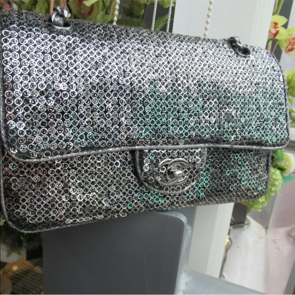 Chanel Classic Sequins Medium Double Flap - Picture 6 of 16
